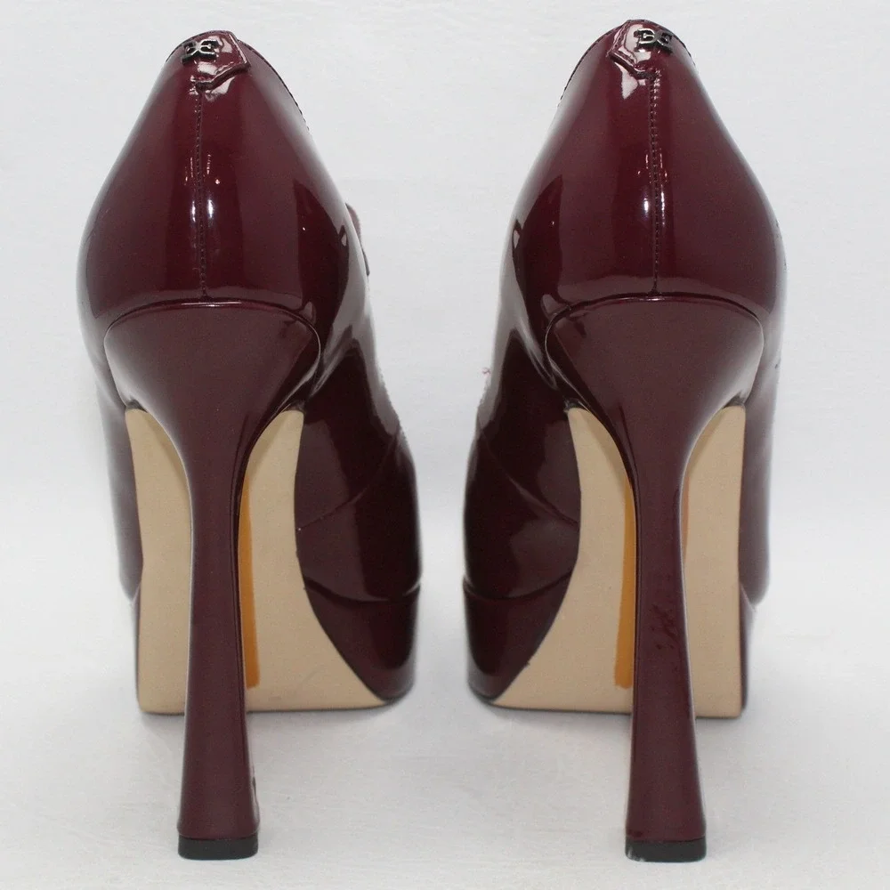 Sam Edelman Jildie Platform Slingback Mary Jane Pump French Burgundy Size 7.5 - Picture 5 of 12